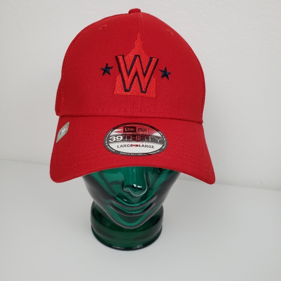 New Era Red Washington Nationals 2023 Batting Practice 39THIRTY Flex Hat L / XL - Picture 2 of 15